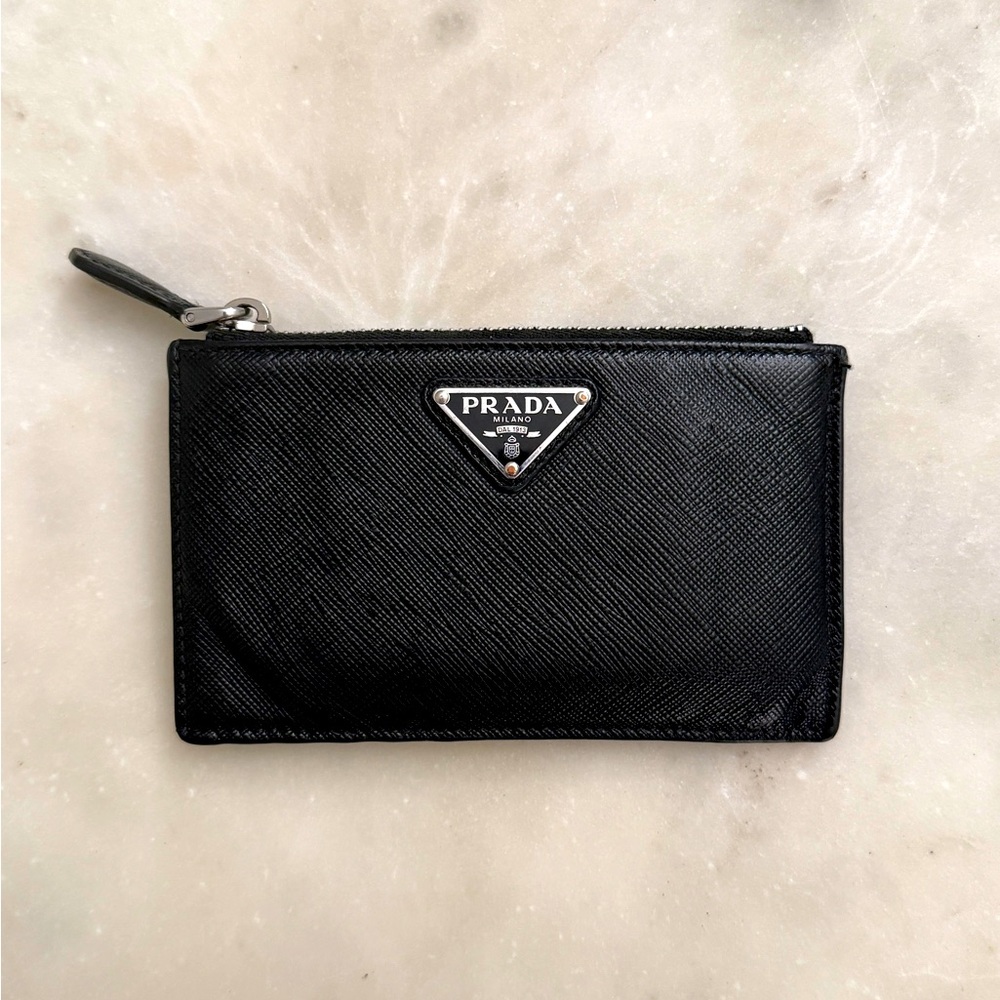 PRADA —- Saffiano leather card holder